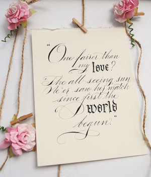 Wedding calligraphy, quotes and signs