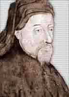 Chaucer, the famous author of many poems such as The Canterbury Tales ...