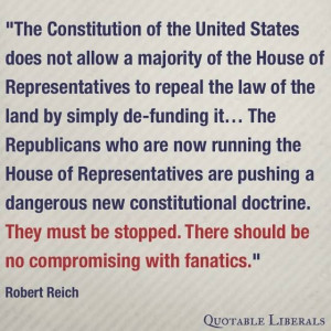 Robert Reich quote on Constitution and precedence