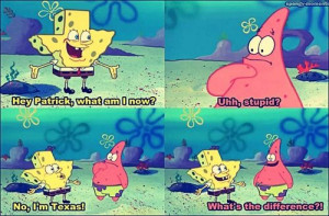 spongebob squarepants texas What's the difference?