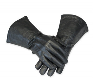 Leather Gauntlet Gauntlets - black leather