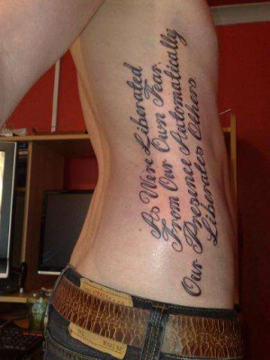 Inspirational quote tattoo