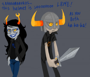 homestuck Skyrim vriska tavros fus ro dah tinkerbull