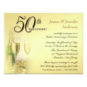 50th golden anniversary party invitations wedding invitations
