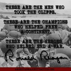 Ronald Reagan quote on the 40th anniversary of D-Day
