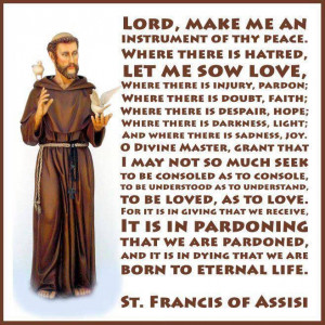Peace prayer of St. Francis of Assisi