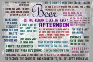 Beer Quotes Paper Print: Poster