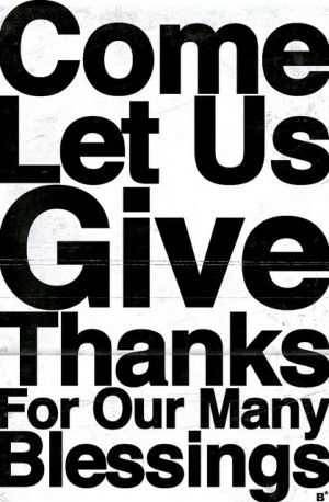 Give thanks for your blessings