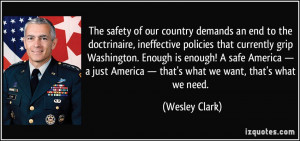 The safety of our country demands an end to the doctrinaire ...