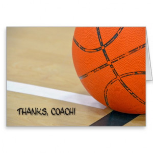 Thank You To Basketball Coach Cards & More