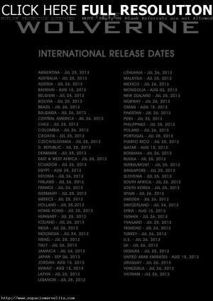 ... pelicula The Wolverine cabe mencionar que son para todo el mundo