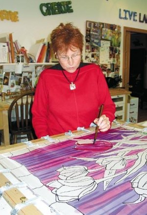 Rasmussen has a passion for painting on silk