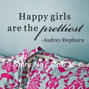 ... audrey hepburn quote happy girls removable vinyl stickers for girls