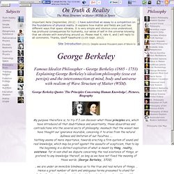 Philosopher - George Berkeley (1685 - 1753) Explaining George Berkeley ...