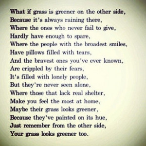 the grass is greener
