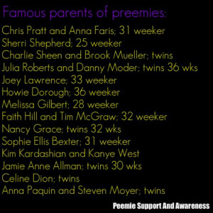 Famous parents of preemies