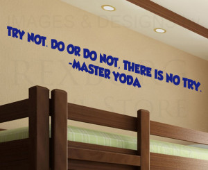 ... Decal-Sticker-Quote-Vinyl-Lettering-Try-Not-Master-Yoda-Star-Wars-I05