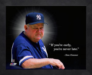 New York Yankees Don Zimmer Framed Pro Quote
