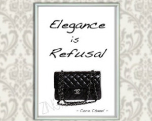 quote print ,8 x 10 in, fashion print ,Coco Chanel , retro print, gift ...