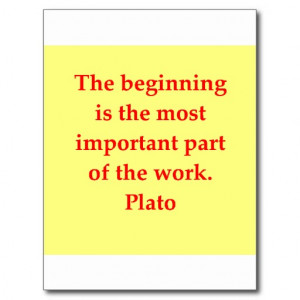 great plato quote post card