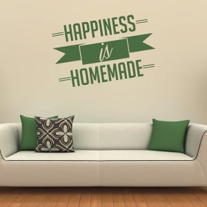 Happiness Is Homemade Family Wall Quote Sticker