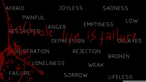 Deep depression depressed failure sad
