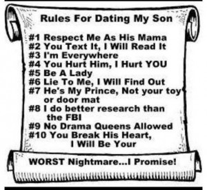 Rules for Dating My Son