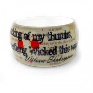 ... Macbeth 2nd Witches quote, Halloween, Shakespeare bangle by BuyMyCrap