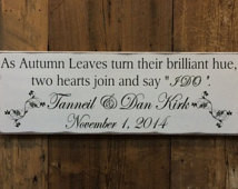 Wedding Sign,Fall Wedding Decor,Fall signs,Fall/Autumn Love Quote,Fall ...