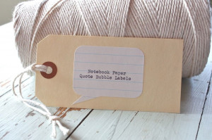 Home / Scrapbooking / Notebook Paper Quote Bubble Labels