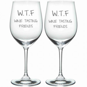Wine Tasting Friends Funny Glass Set of 2 Choose from stemless glasses ...