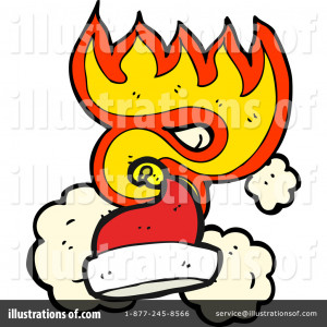 Royalty-Free (RF) Burning Santa Hat Clipart Illustration #1187032 by