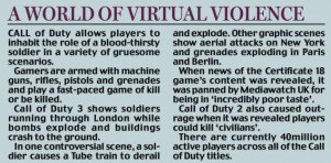 ... Call Of Duty, played famously by mass murderer Anders Breivik, right