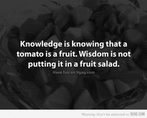 Difference between knowledge and wisdom
