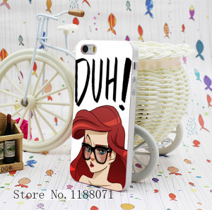 Ariel DUH Quote Cute Funny Girly Princess Hard Transparent Clear Cover ...
