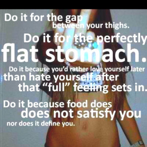 ... ve always wanted a flat stomach & gap between my legs