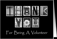 Thank You Volunteer - Alphabet Art card - Product #926088