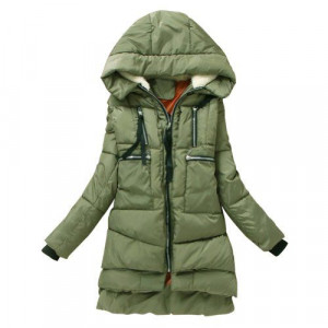 ZLYC Women's Winter Hooded Down Coat Jacket Warm Thickened Parka (L ...