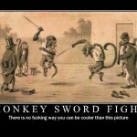 ... Sword Fight The First Rule Of Fight Club Monkey Sword Fight Fighting