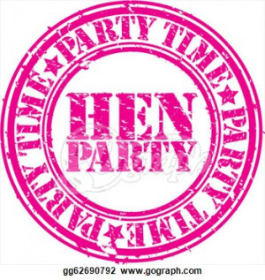 Stock Illustration Grunge Hen Party Rubber Stamp Vector Clip Art