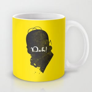 Doh – Homer Simpson Silhouette Quote Mug