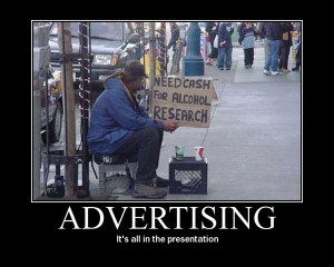 advertising sarcastic motivational poster