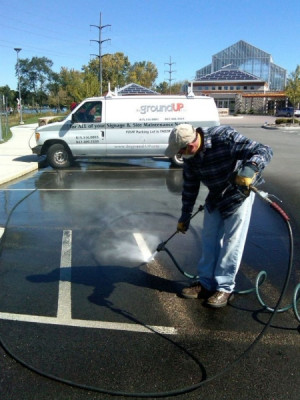 Pressure Washing Parking Lots