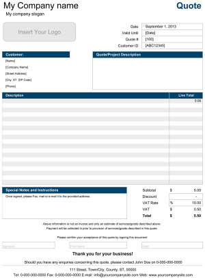 excel quote templates price list template invoice template free ...