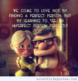 ... about finding the right person i m not a perfect person true love does