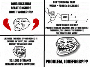 Troll Science analyses long distance relationships trollfreak.com