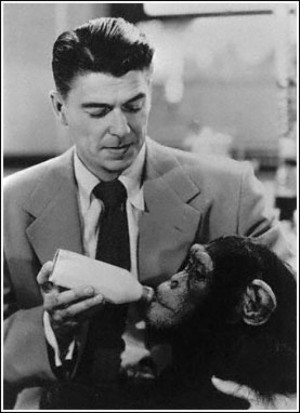 Reagan in Bedtime for Bonzo