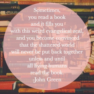 She reads books as one would breathe air, to fill up and live ...