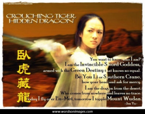 Crouching tiger hidden dragon quotes