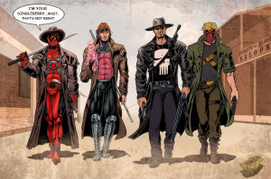 ... Tombstone movie this piece includes Deadpool, Gambit, Punisher, and
